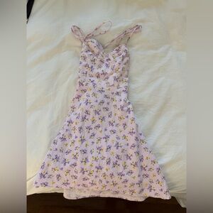 Zara Purple and Yellow Floral Dress